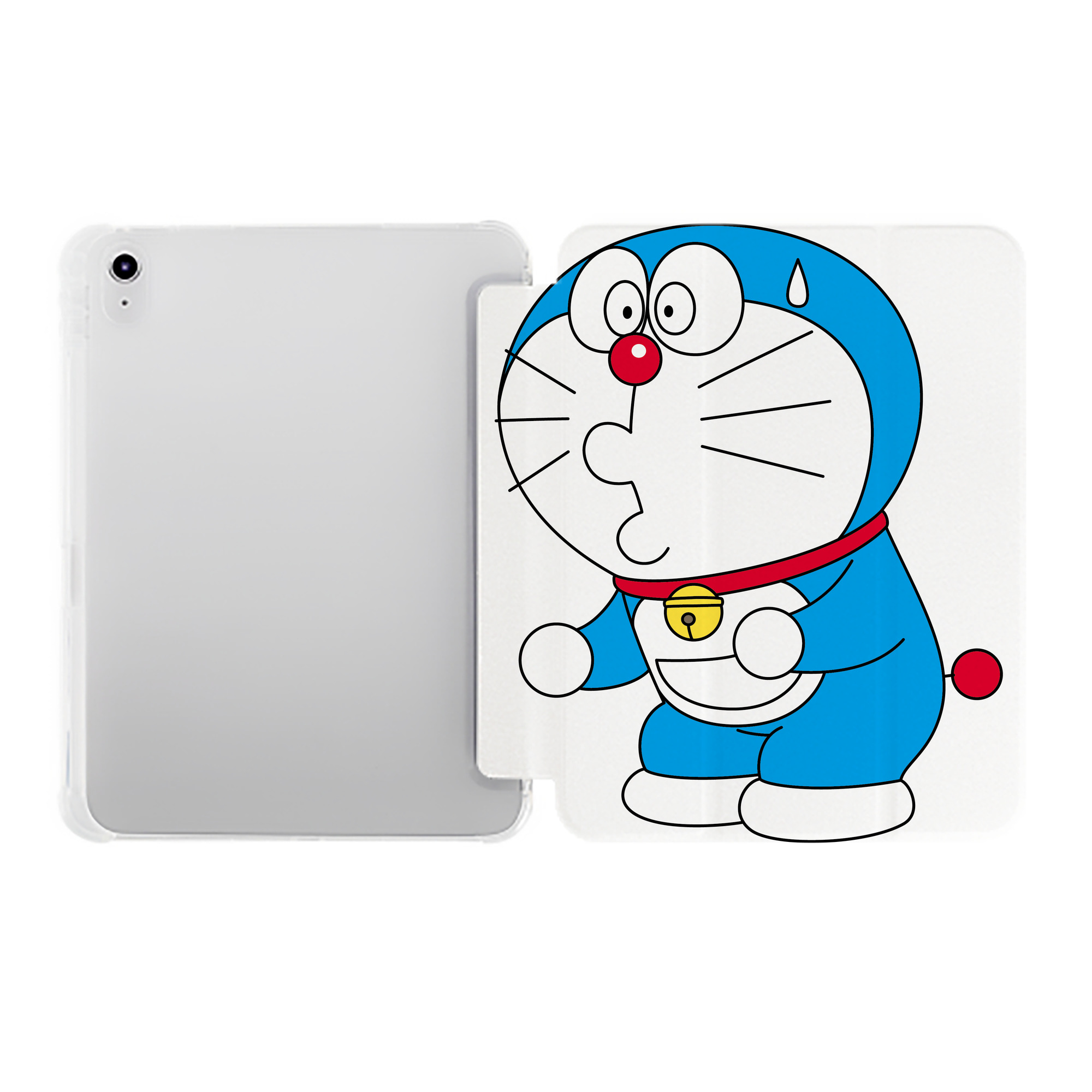 （画像用） ドラえもん Doraemon IPad ケース ペン収納付き 三つ折りスタンド PUレザー×シリコン 対応機種9.5/10.5/10.9インチ